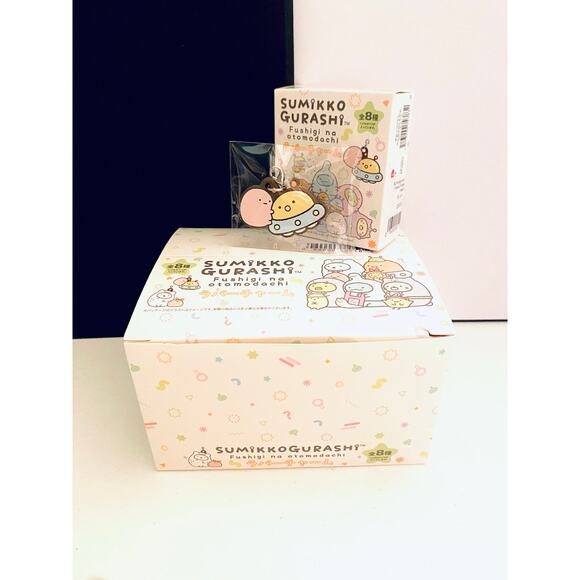 Sumikko Gurashi My Mysterious Friend Rubber Charm Keychain Tapioca & UFO - Picture 1 of 3